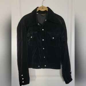 Spatz, vintage velvet jacket, black, sz. Med